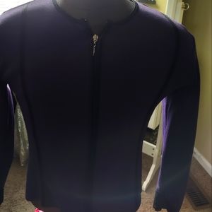 Purple and black sweater with zipper
